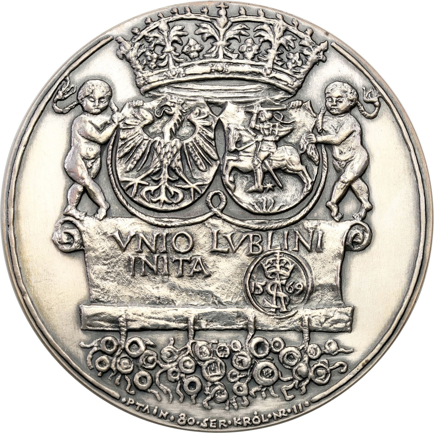 PRL. Medal, Zygmunt August 1980 - seria królewska, PTAiN, SREBRO